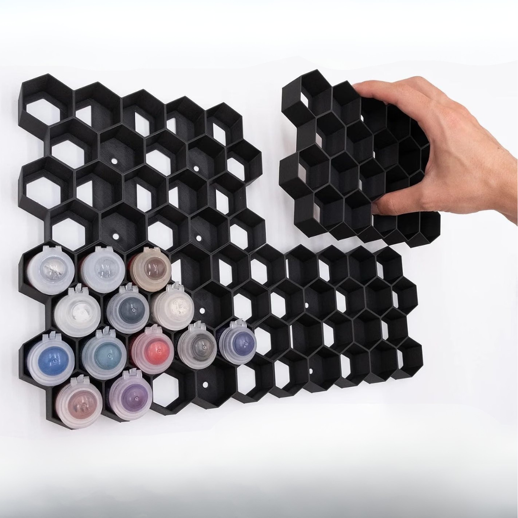 Hex Wall Citadel Paint Holder | Organization for Citadel Colour Shades, Technical, Contrast