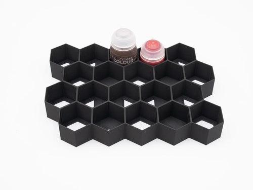 Hex Wall Citadel Paint Holder | Organization for Citadel Colour Shades, Technical, Contrast